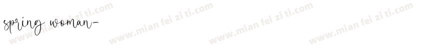 spring woman字体转换